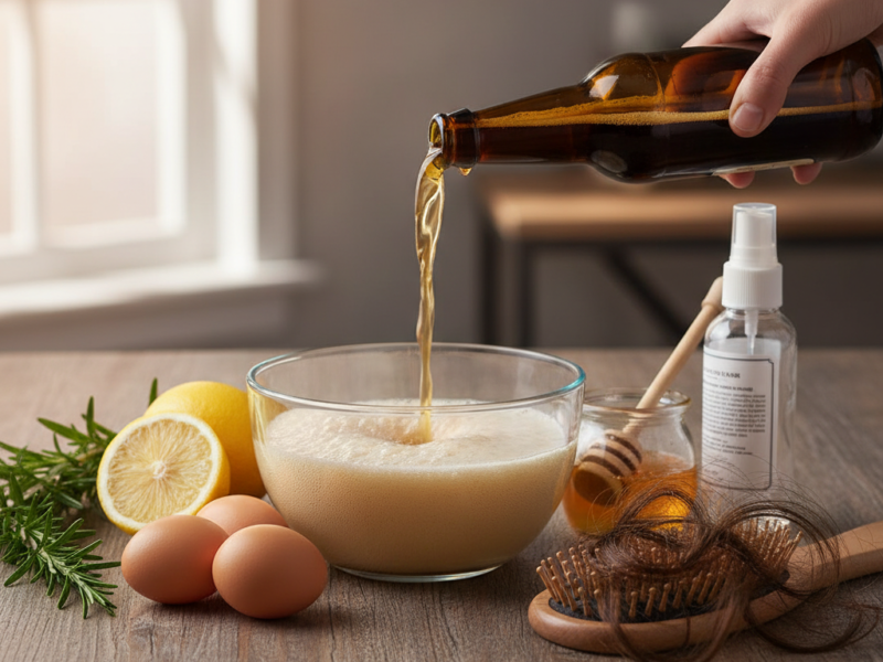 jak stosować piwo na włosy