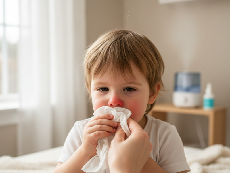 Przieziębienie u dzieci-zatkany nosek malucha
