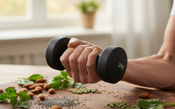 Trening ruchowy i siłowy z lub bez suplementów białkowych dla seniorów w stanie przedkruchości lub kruchości z niskim spożyciem białka