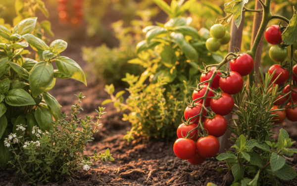 Jakie zioła koło pomidorów?