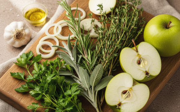 Jakie zioła do kaczki z jabłkami