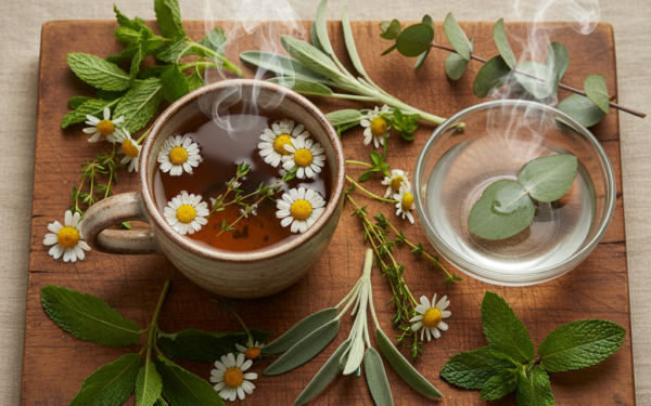 Parówka na zatoki - jakie zioła?