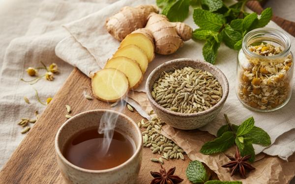 Odkryj 5 Naturalnych Ziół Poprawiających Zdrowie Jelit i Łagodzących Dyskomfort