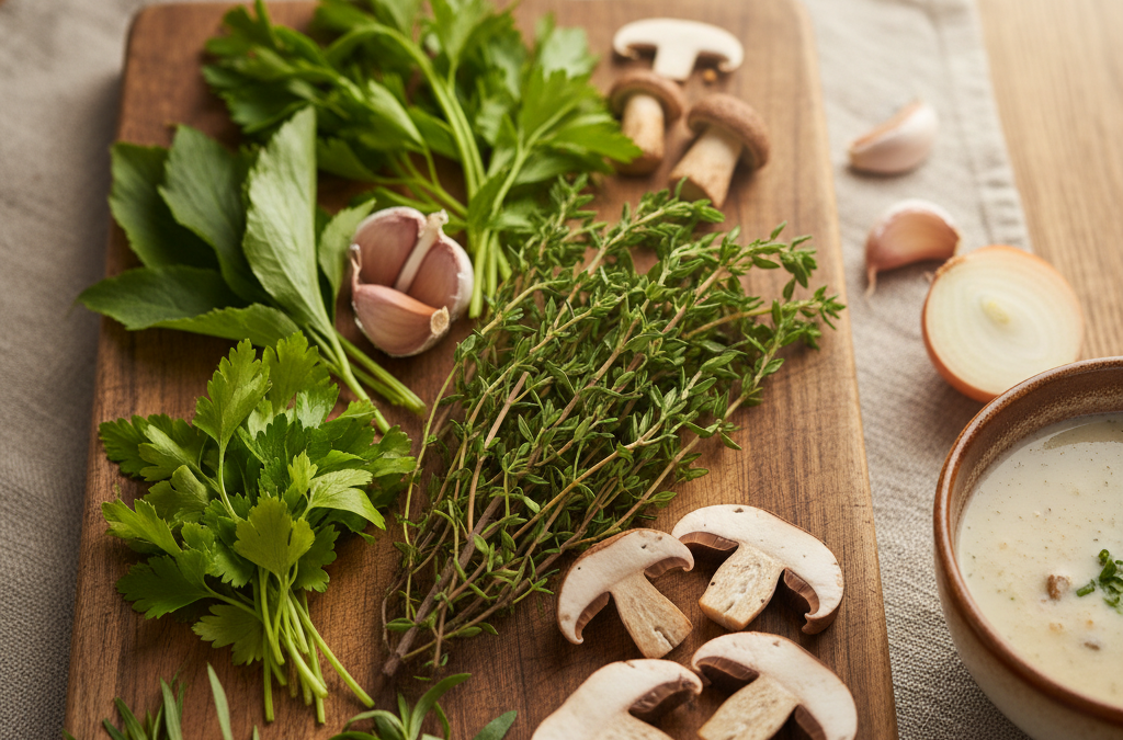 Jakie zioła do grzybowej?