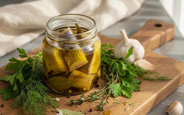 Jakie zioła do śledzi w oleju
